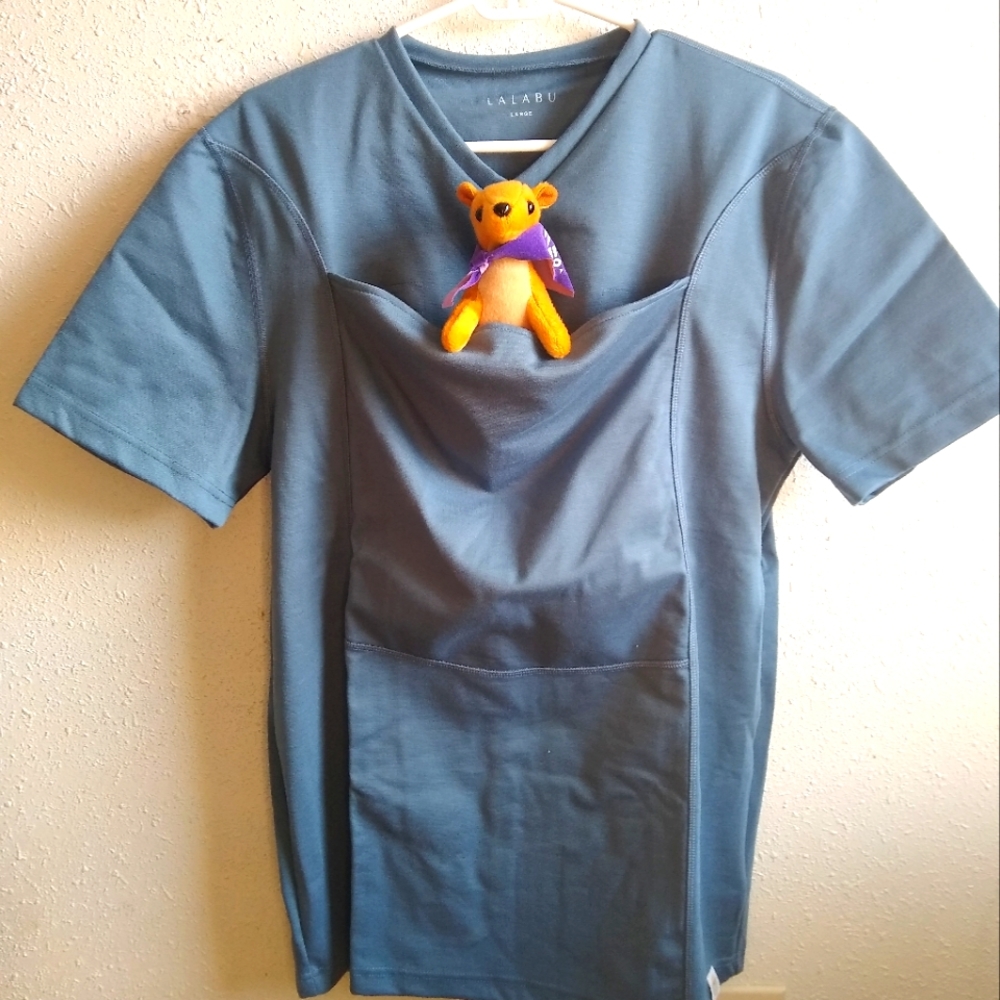Lalabu Babywearing Dad Shirt - BRAND NEW - Large, Blue